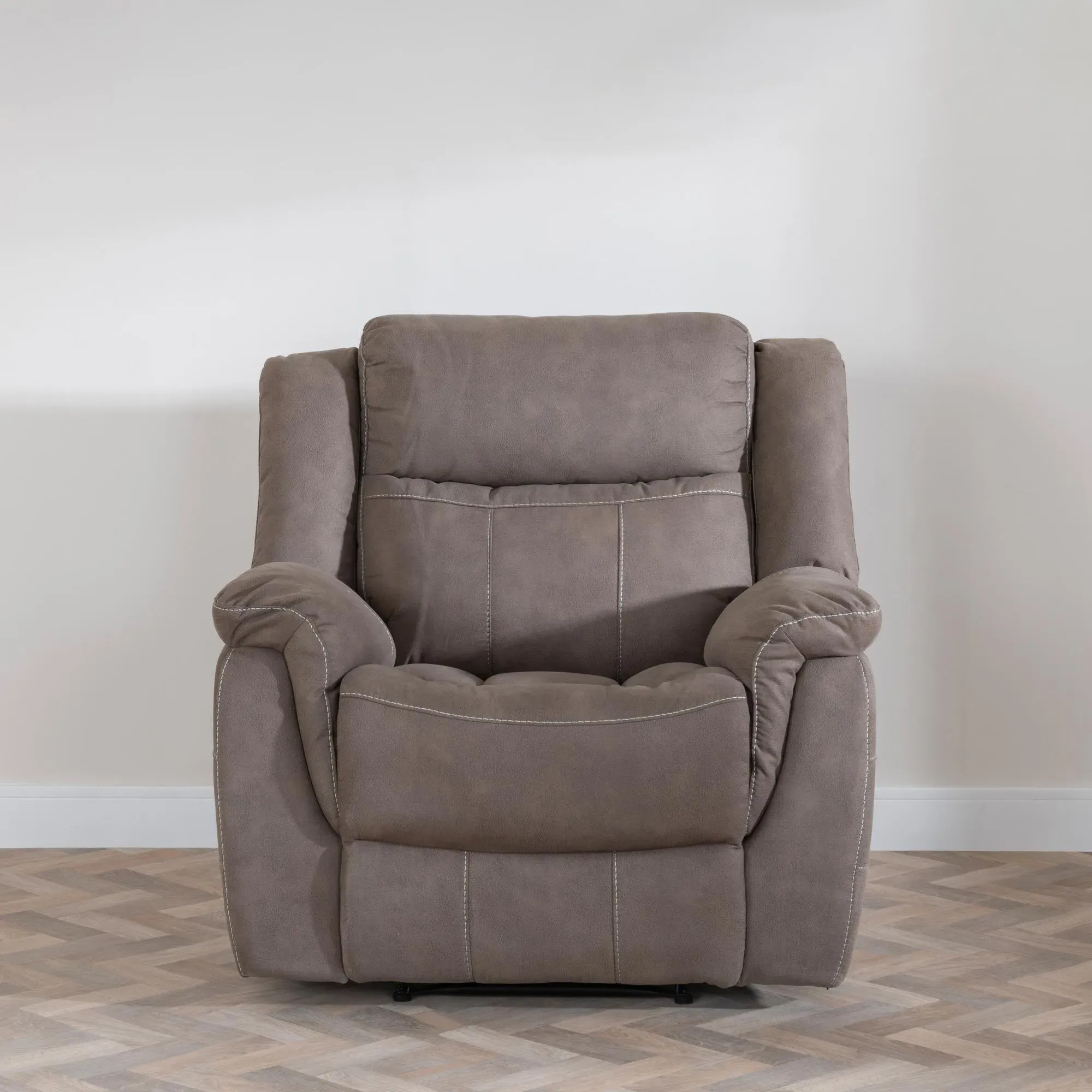 Hilbert Recliner Armchair - Brown, Fabric
