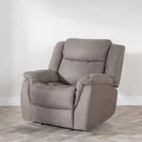 Hilbert Recliner Armchair - Brown, Fabric