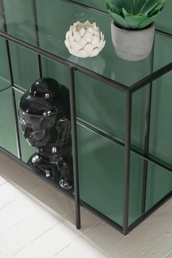 Hyde Console Table - Black, Glass