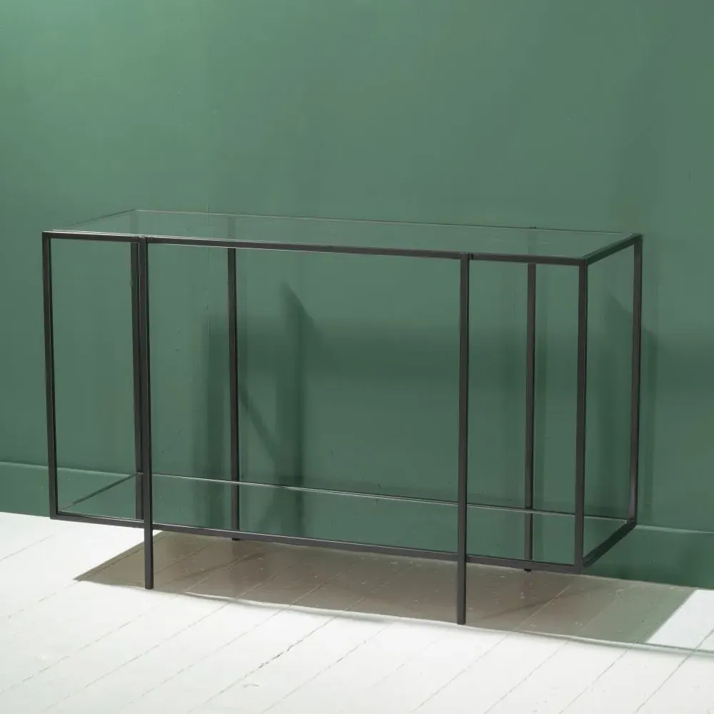 Hyde Console Table - Black, Glass
