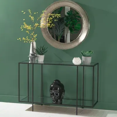 Hyde Console Table - Black, Glass