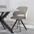 Ion Swivel Dining Chair - Beige, Velvet