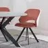 Ion Swivel Dining Chair - Orange, Velvet