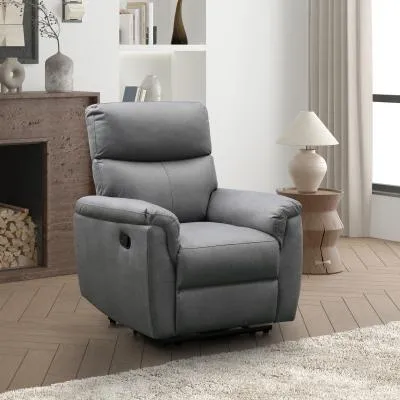 Isabela Manual Recliner Armchair - Grey, Endurance Fabric image