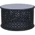 Jaipur Lattice Round Coffee Table - Black, Mango Wood