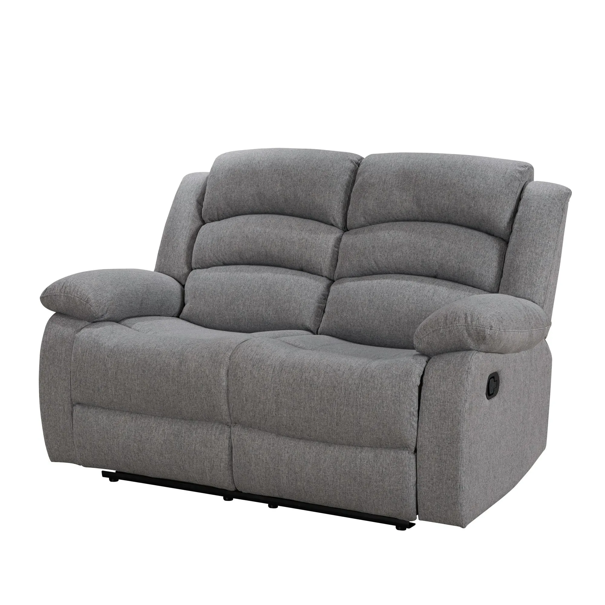 Kinley 2-Seater Manual Recliner Sofa - Grey, Endurance Fabric