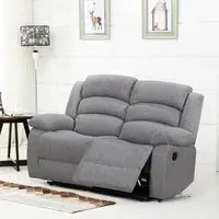 Kinley 2-Seater Manual Recliner Sofa - Grey, Endurance Fabric