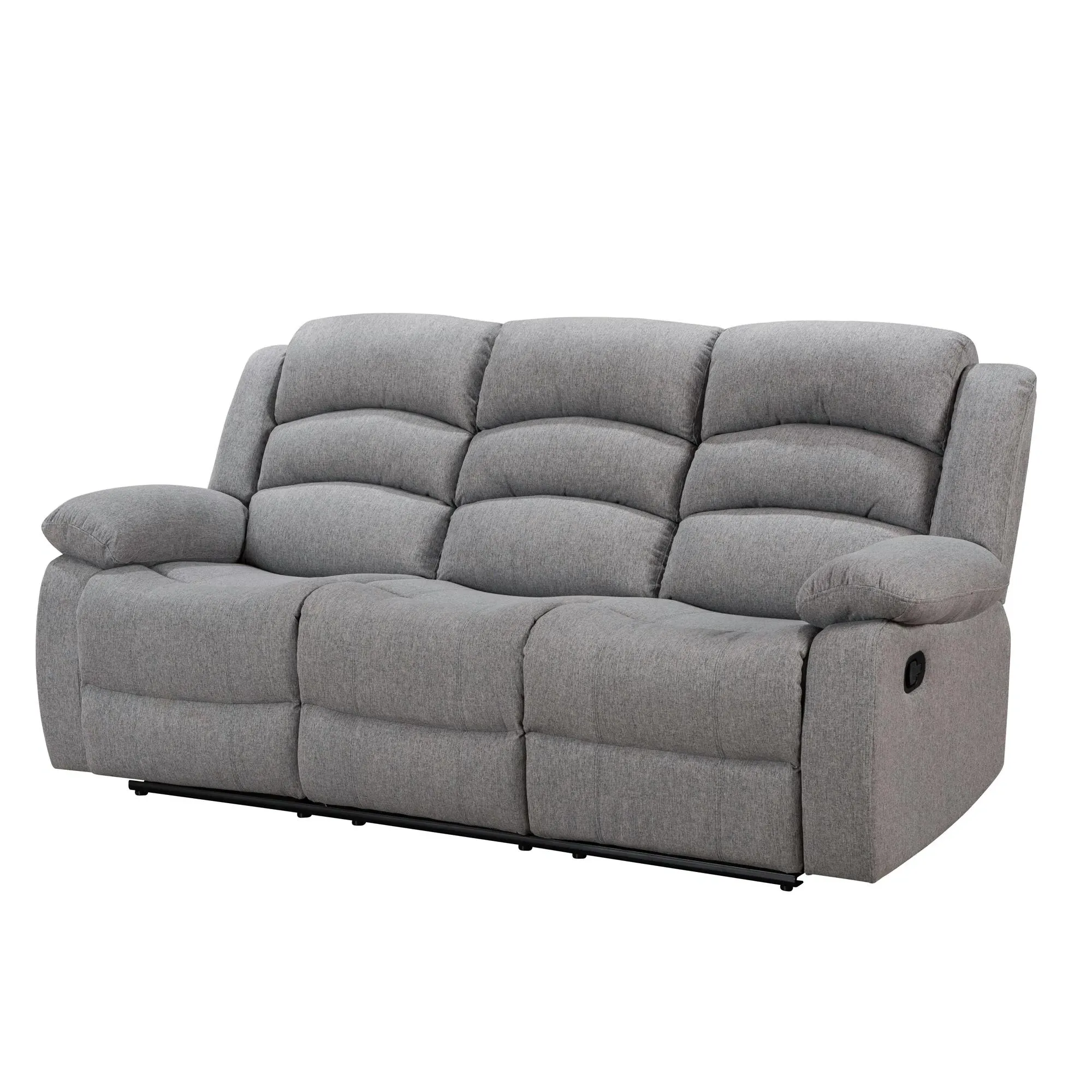 Kinley 3-Seater Manual Recliner Sofa - Grey, Endurance Fabric
