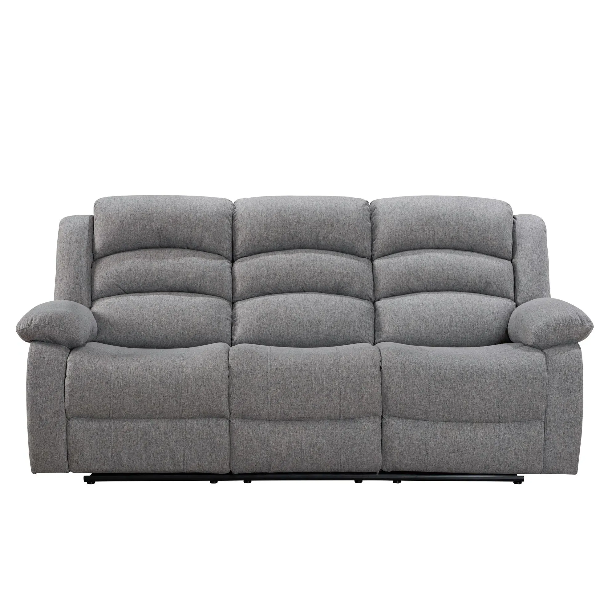Kinley 3-Seater Manual Recliner Sofa - Grey, Endurance Fabric