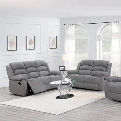 Kinley 3+2 Seater Recliner Sofa Set - Grey, Endurance Fabric image