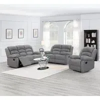 Kinley 3+2+1 Seater Recliner Sofa Set - Grey, Endurance Fabric