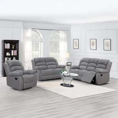 Kinley 3+2+1 Seater Recliner Sofa Set - Grey, Endurance Fabric image