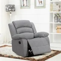 Kinley Recliner Armchair - Grey, Endurance Fabric