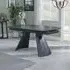 Kinston 6-10 Seater Extendable Dining Table - Black, Ceramic