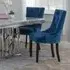 Knocker Back Dining Chair - Blue, Velvet
