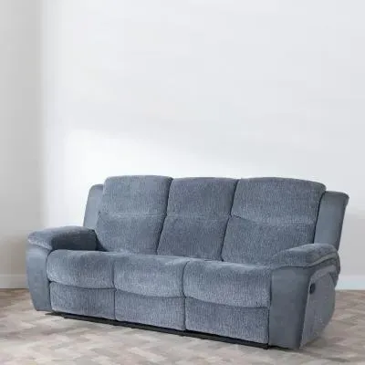 Legend 3-Seater Recliner Sofa - Grey, Fabric image