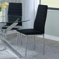 Lido Dining Chair - Black, Fabric