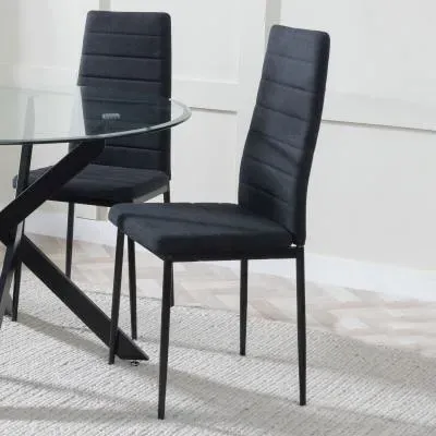 Lido Dining Chair - Black, Fabric image
