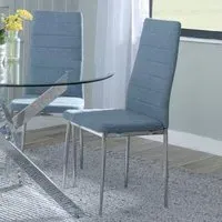 Lido Dining Chair - Blue, Fabric