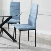 Lido Dining Chair - Blue, Fabric