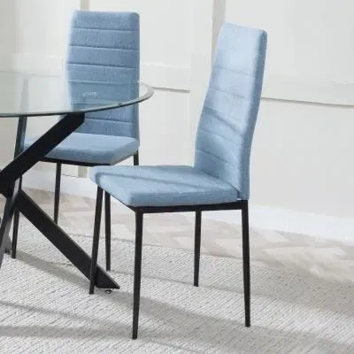 Lido Dining Chair - Blue, Fabric