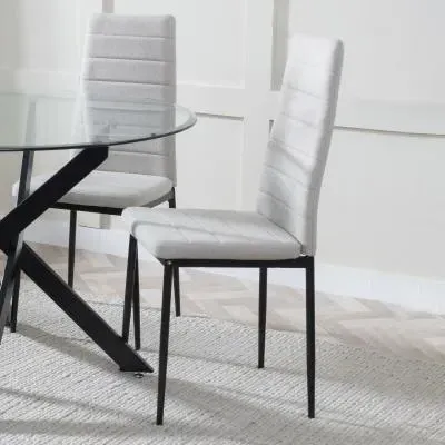 Lido Dining Chair - Sand, Fabric
