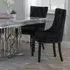 Lion Knocker Back Dining Chair - Black, Velvet