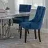 Lion Knocker Back Dining Chair - Blue, Velvet