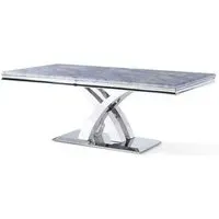 Lisbon 6-Seater Dining Table - Grey, Marble