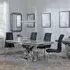 Lisbon Dining Set with Jamison Chair - Black, Marble