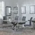 Lisbon Dining Set with Jamison Chair - Grey, Marble