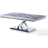 Lisbon Rectangular Coffee Table - Grey, Chrome