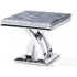 Lisbon Square Lamp Table - Grey, Chrome