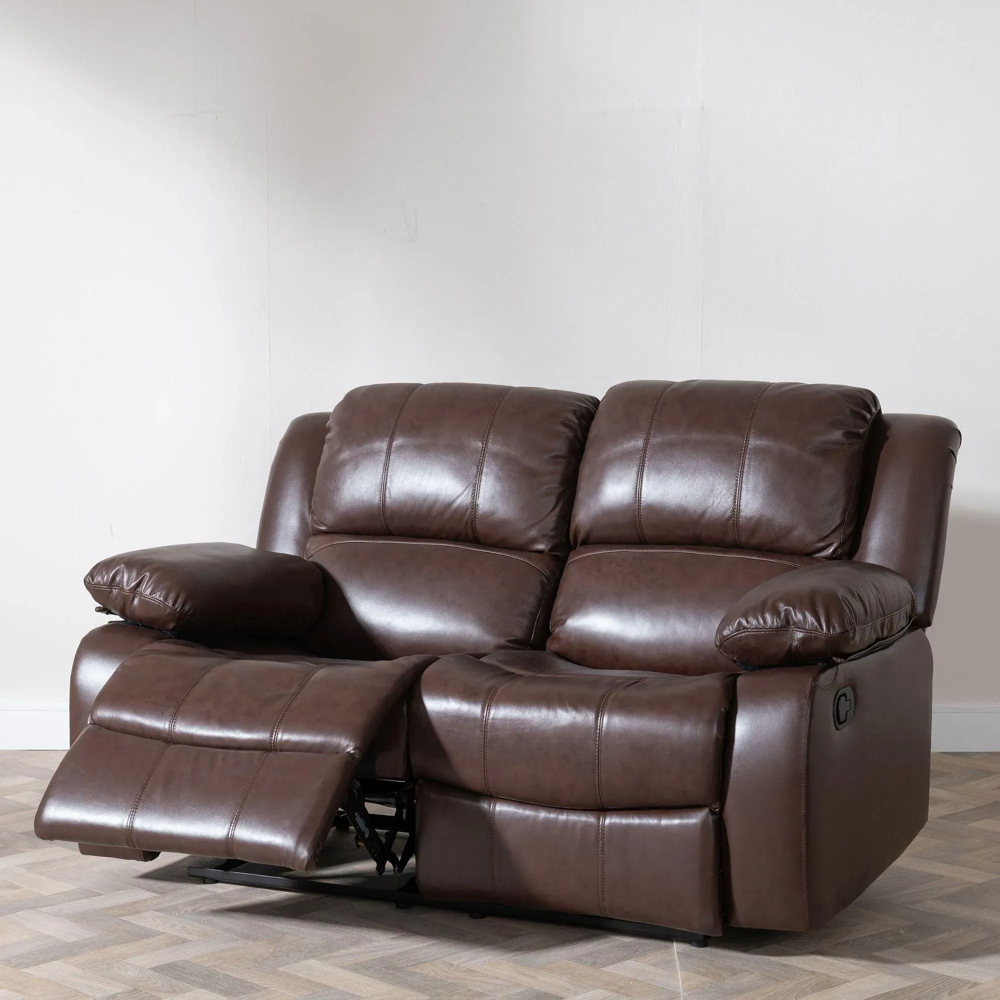 London 2-Seater Recliner Sofa - Brown, Leather