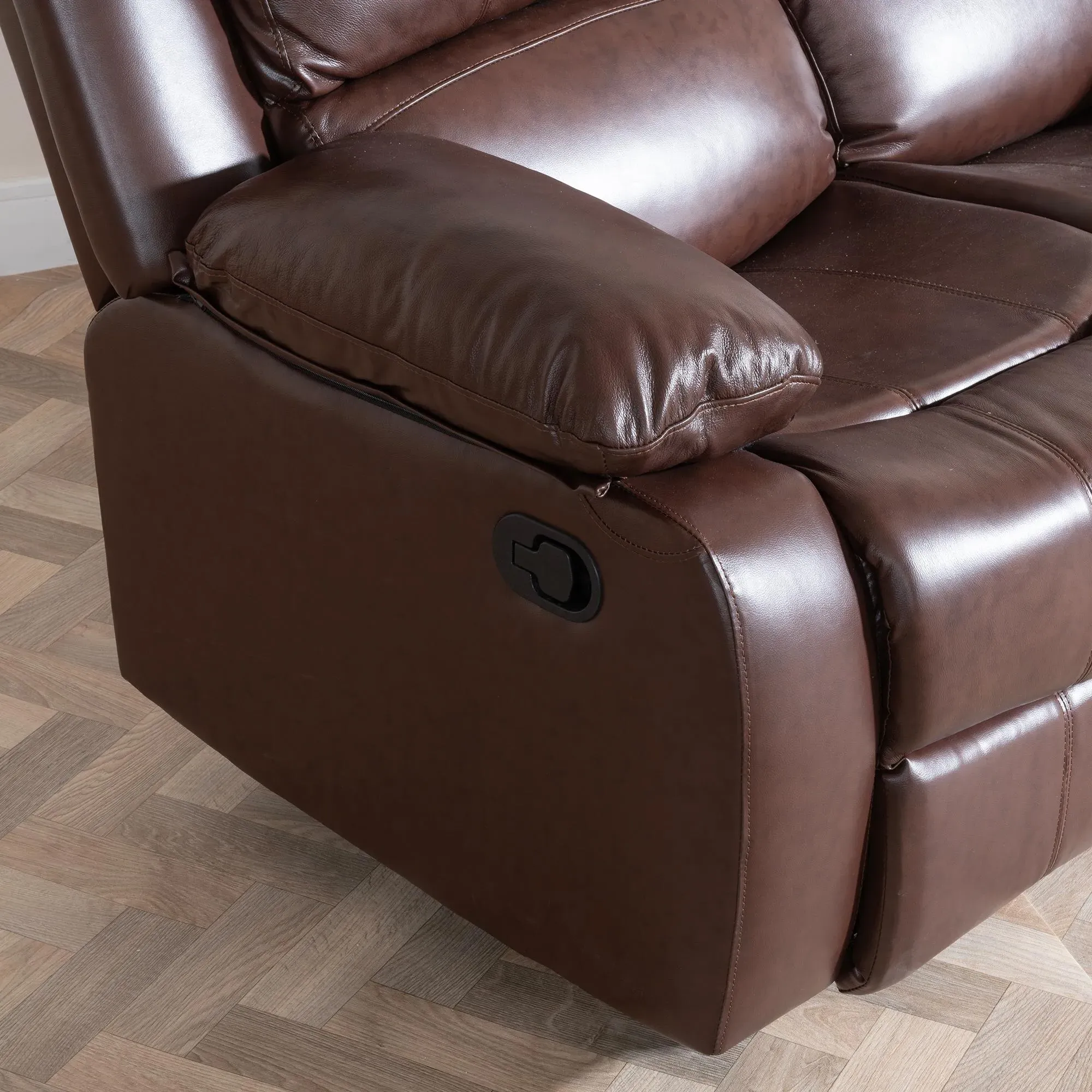 London 2-Seater Recliner Sofa - Brown, Leather