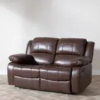 London 2-Seater Recliner Sofa - Brown, Leather