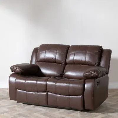 London 2-Seater Recliner Sofa - Brown, Leather image