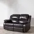 London 2-Seater Recliner Sofa - Burgundy, Leather