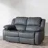 London 2-Seater Recliner Sofa - Grey, Leather