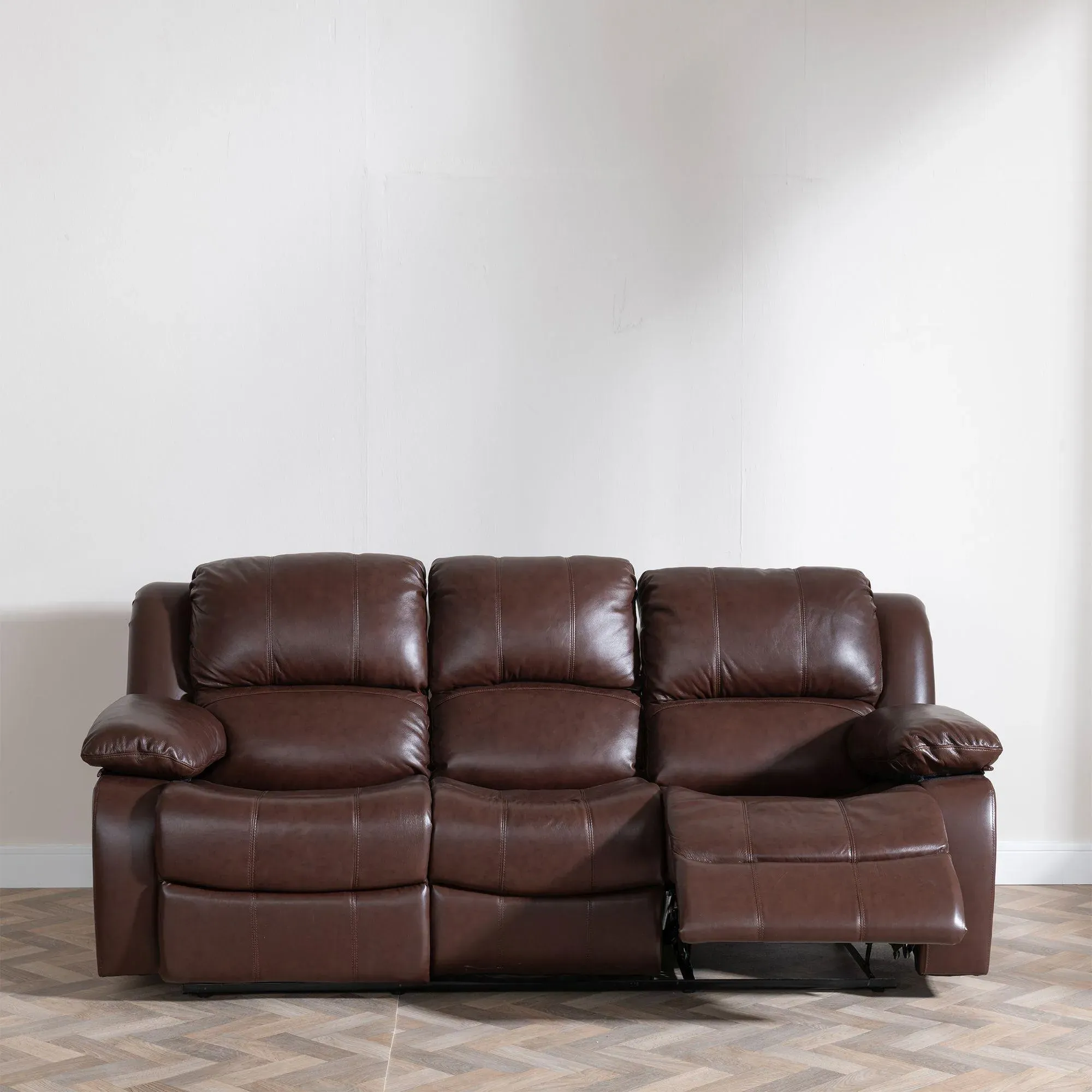 London 3-Seater Recliner Sofa - Brown, Leather