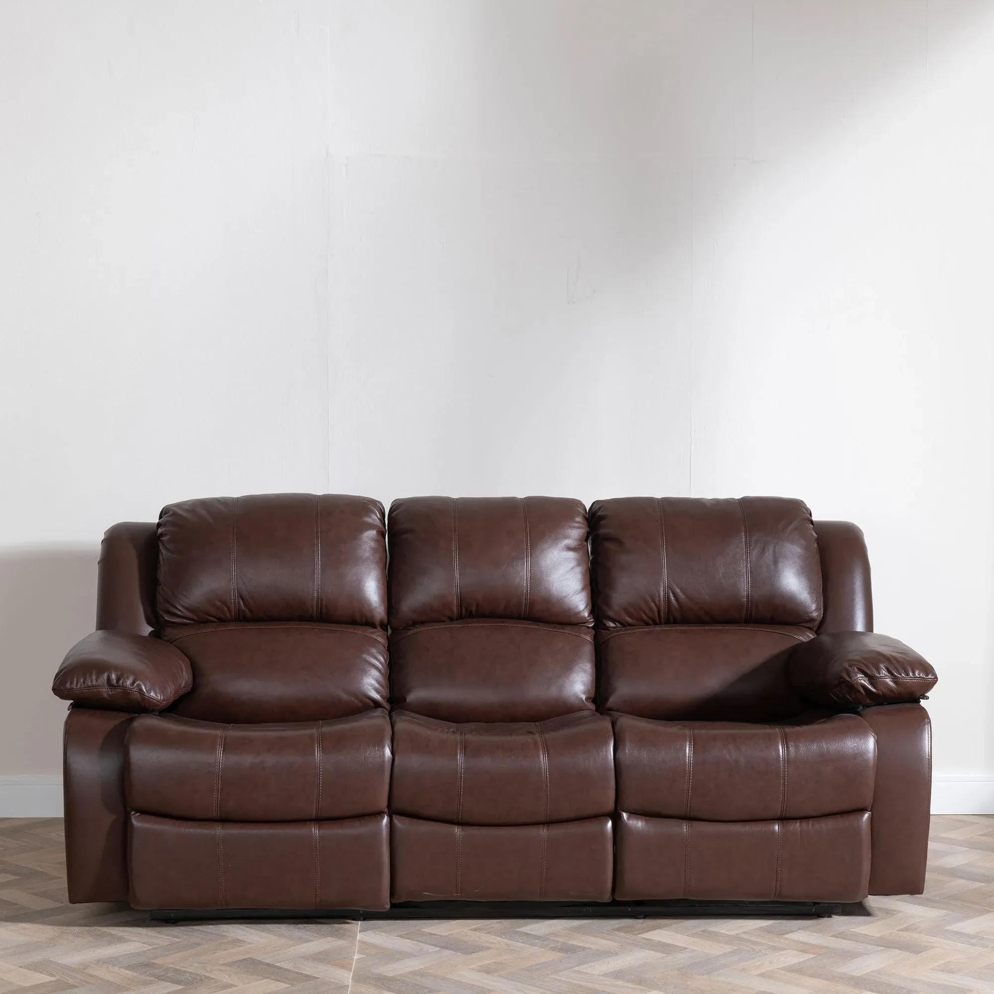 London 3-Seater Recliner Sofa - Brown, Leather