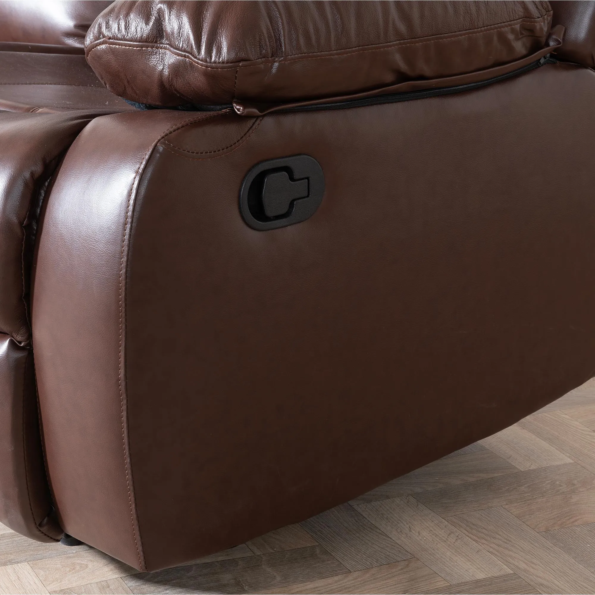 London 3-Seater Recliner Sofa - Brown, Leather