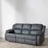London 3-Seater Recliner Sofa - Grey, Leather