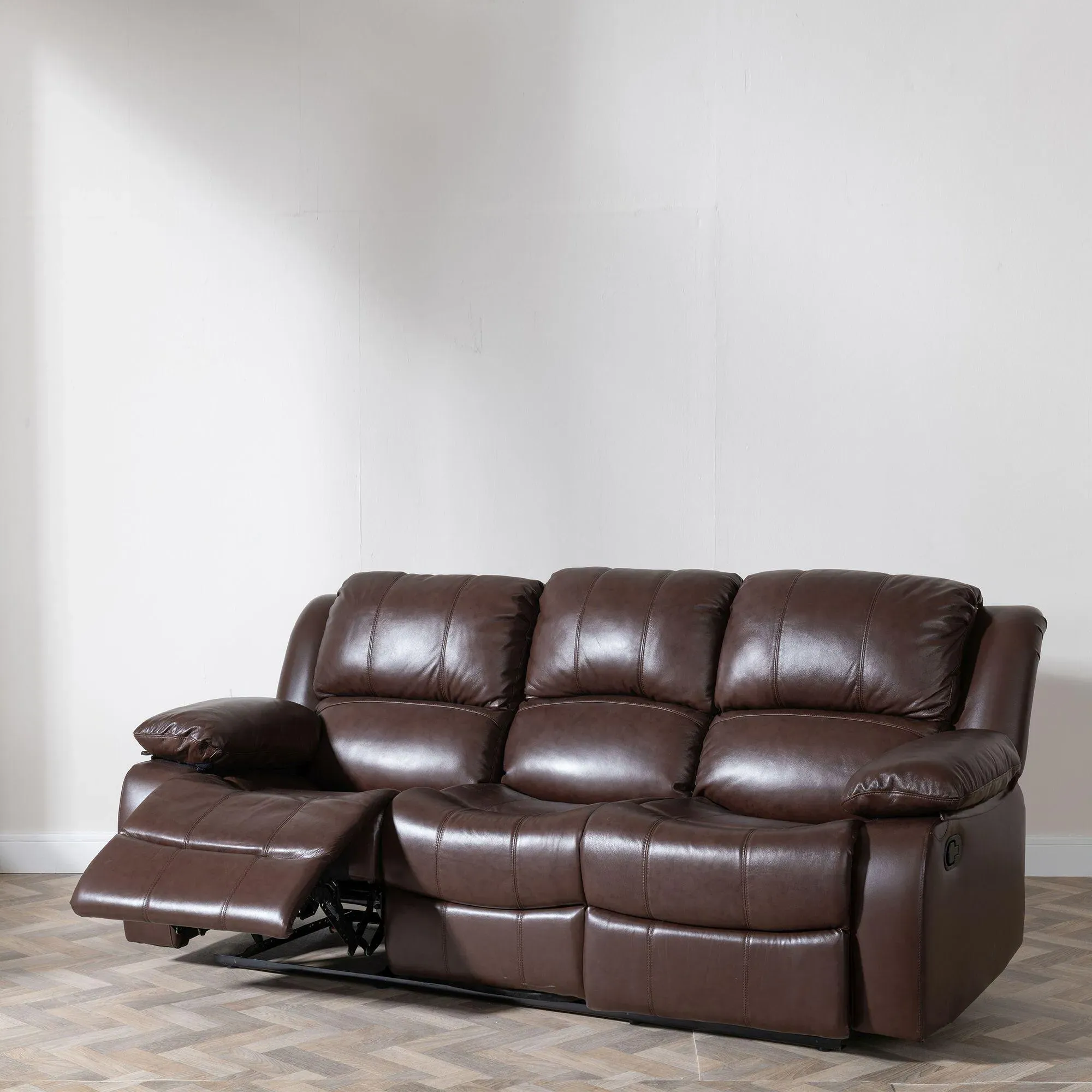 London 3-Seater Recliner Sofa Set - Brown, Leather