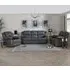 London 3-Seater Recliner Sofa Set - Grey, Leather