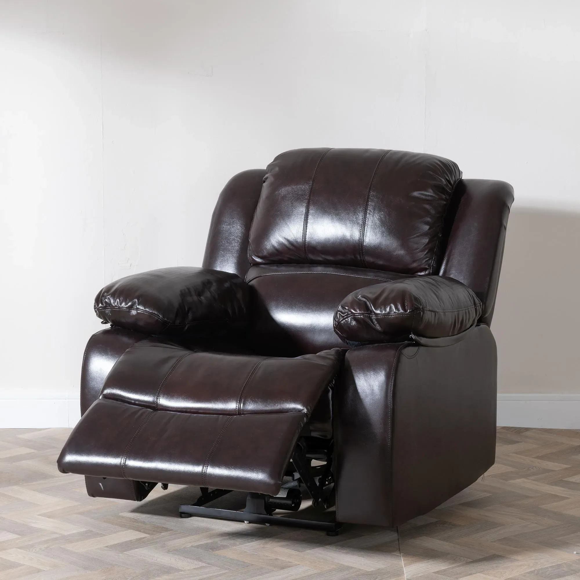 London Recliner Armchair - Burgundy, Leather