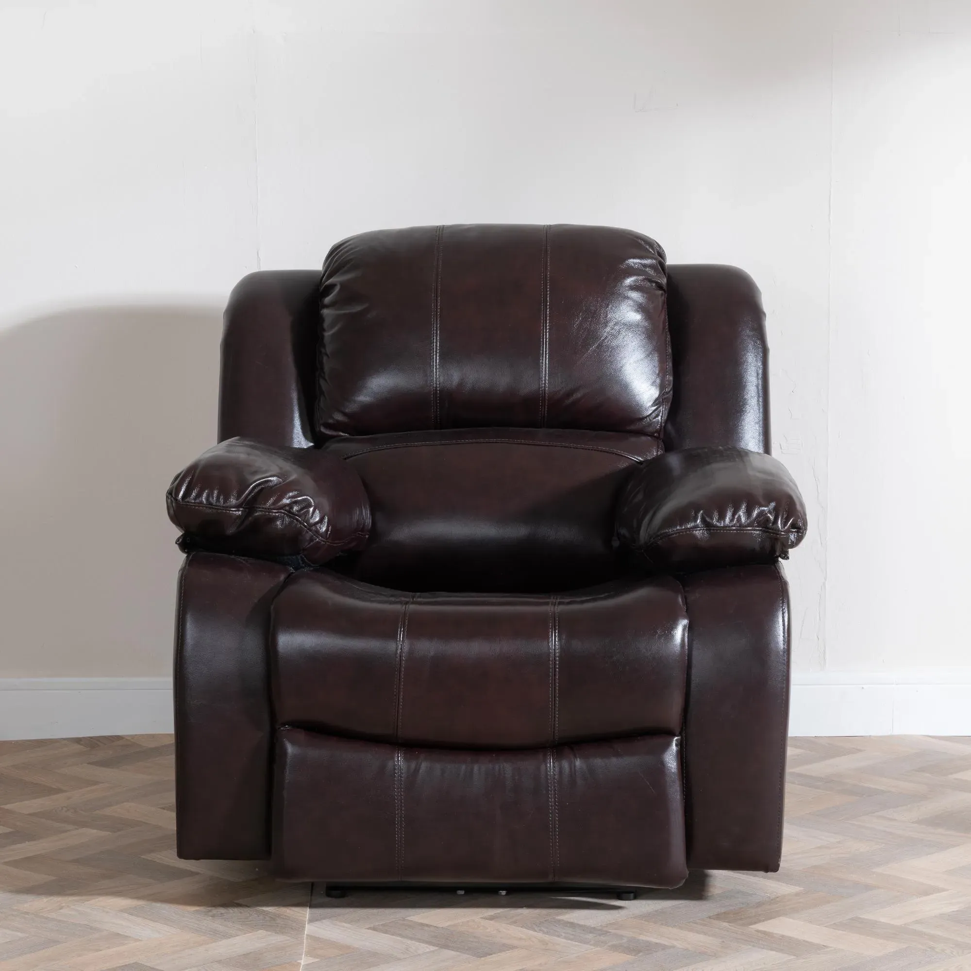 London Recliner Armchair - Burgundy, Leather