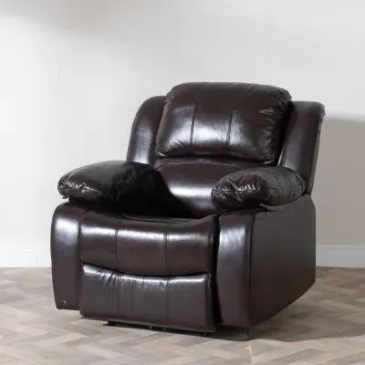 London Recliner Armchair - Burgundy, Leather