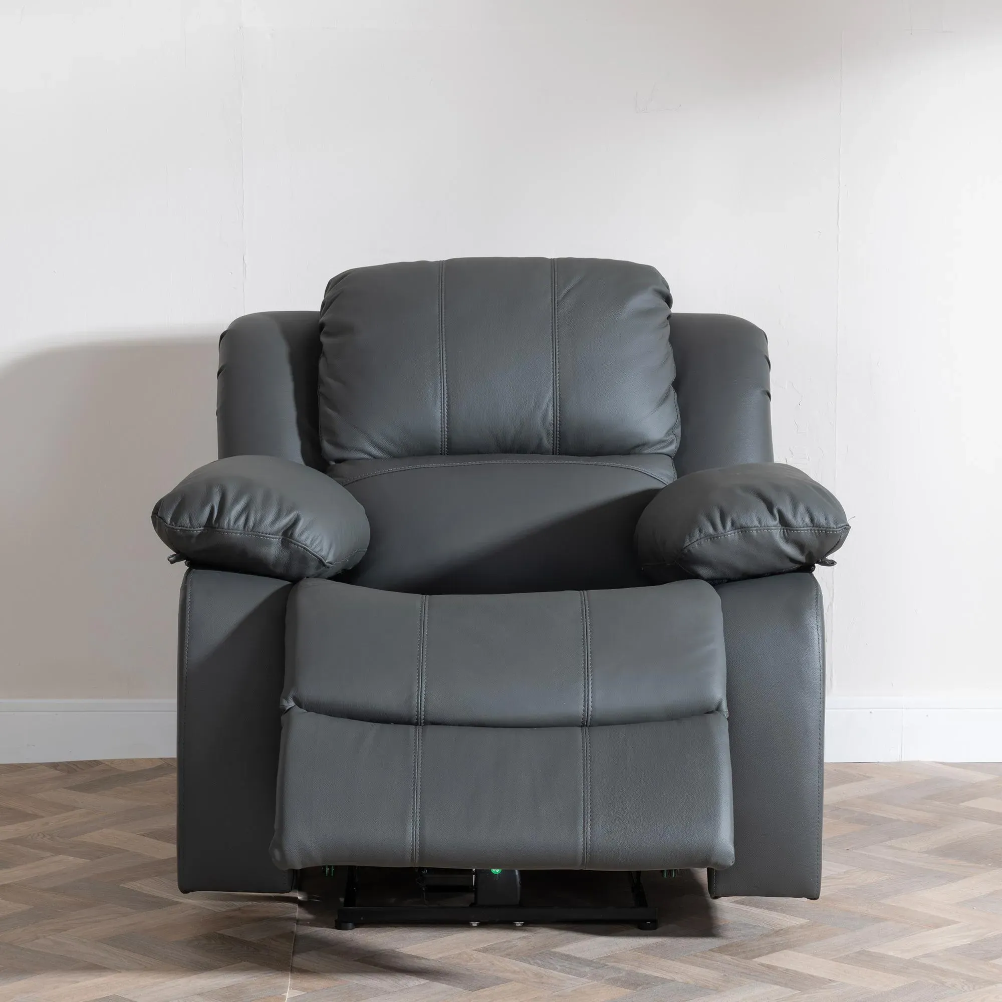London Recliner Armchair - Grey, Leather