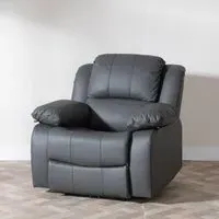 London Recliner Armchair - Grey, Leather